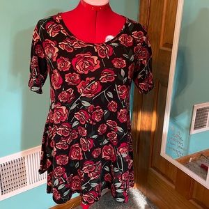 LulaRoe Flower Shirt, Women's Size X-Small